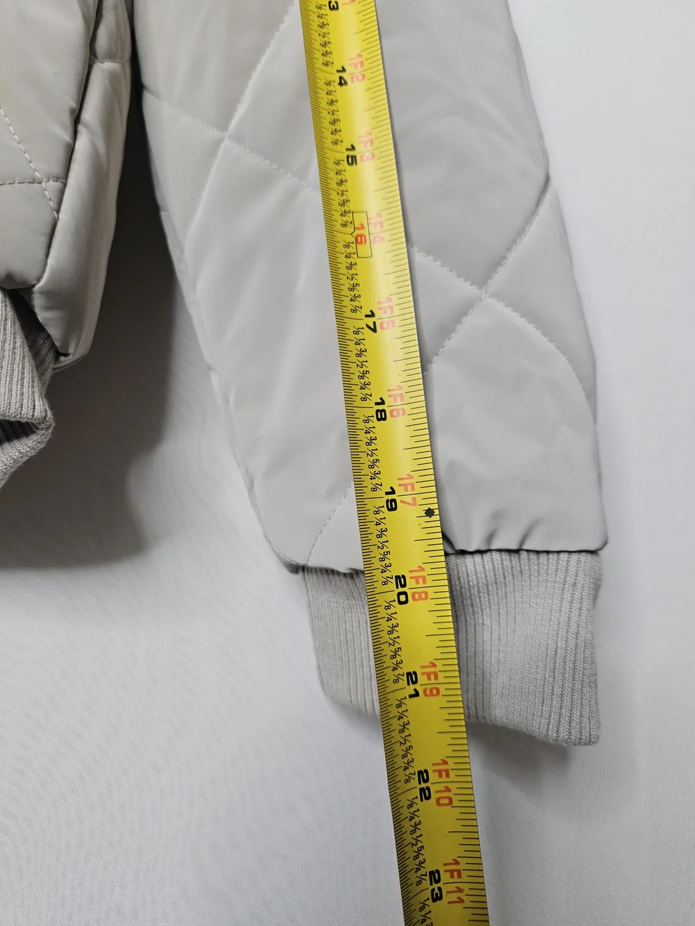 NWT Justice Girls Classic Puffer Jacket Sherpa Lined Gray L (12/14) Minor Flaws